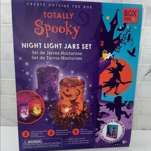Totally Spooky Night Light Jars Set - Halloween Kids Craft